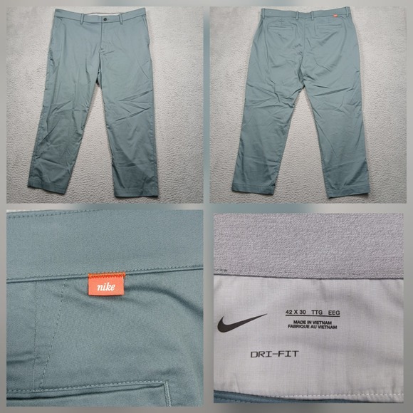 Nike Dri-Fit Golf Pants Men's 42x30 Gray Performance Stretch Lightweight - Picture 1 of 9